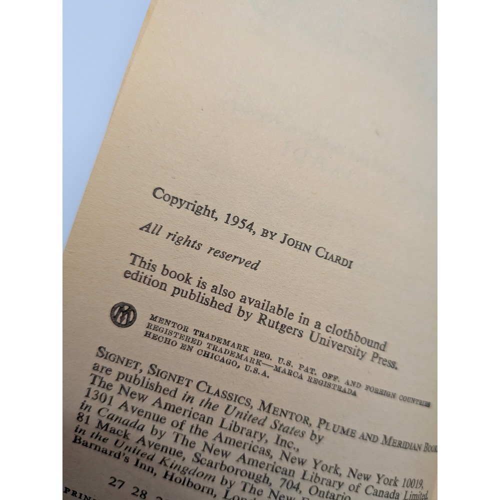 The Inferno Dante Alighieri Translation Mentor Vintage Paperback 1954 No ISBN - Picture 13 of 16
